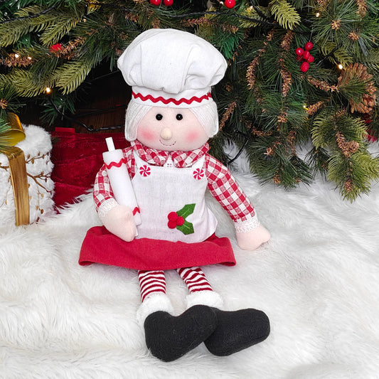 Mrs Claus Baking Beauty - Dangling Legs