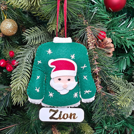Santa Sweater Ornament