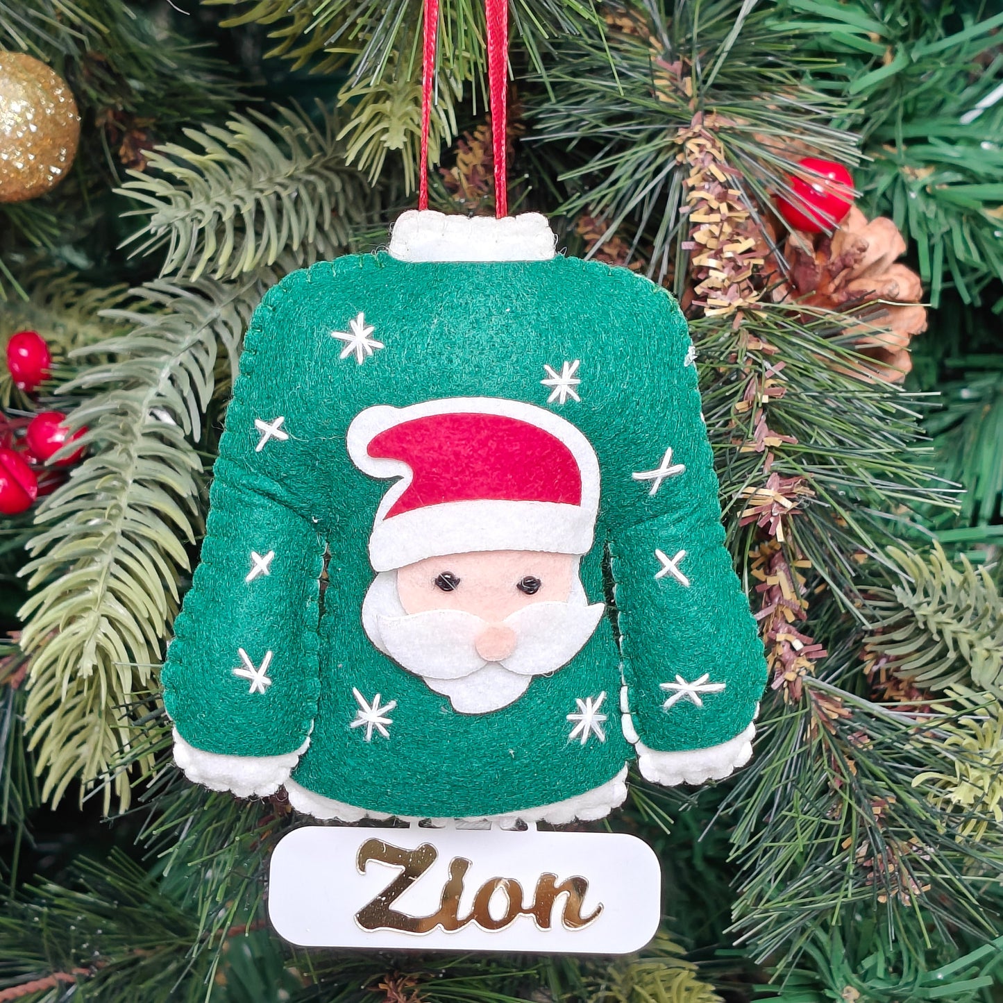Santa Sweater Ornament