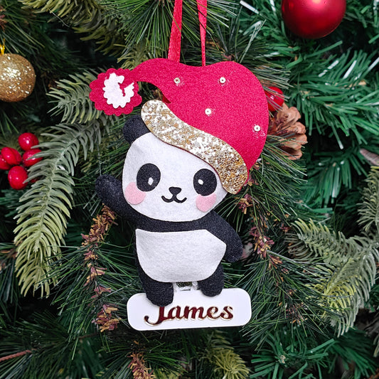 Frosty Panda Delight Ornament