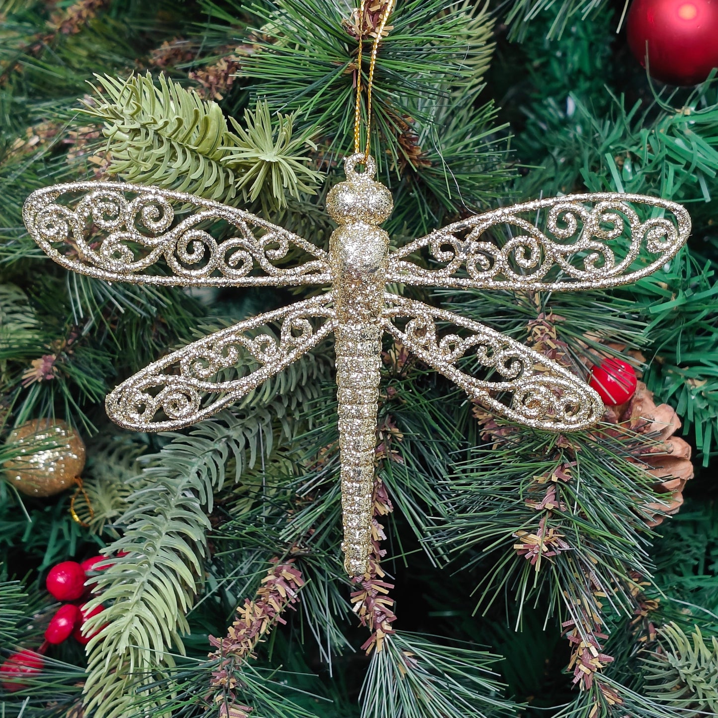 Golden Dragonfly Ornament