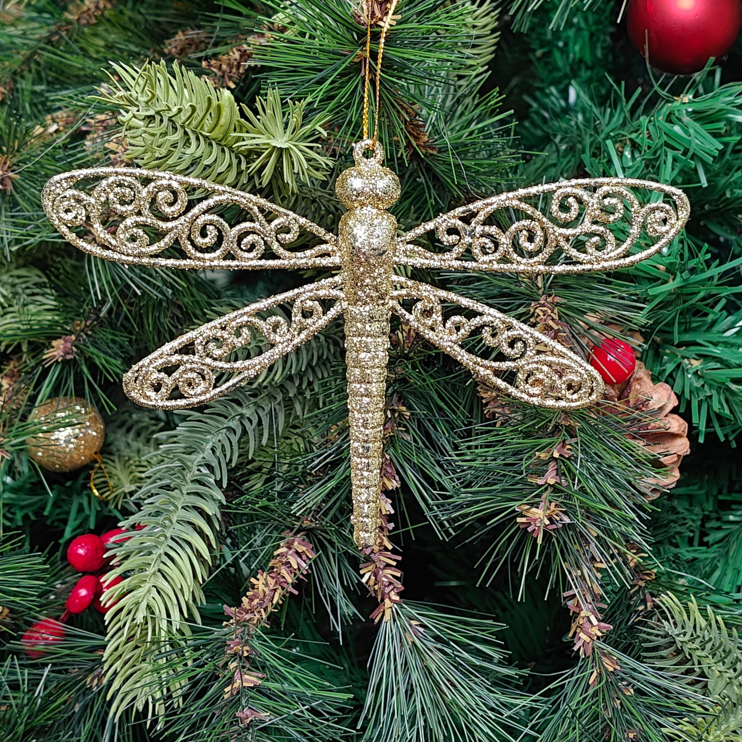 Golden Dragonfly Ornament