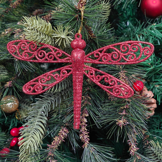 Crimson Dragonfly Ornament