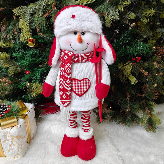 Nordic Holiday Skii Duo - Extendable Legs - Snowman