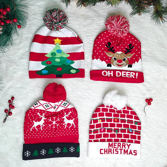 Knit LED Beanie -Set of 4