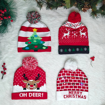 Knit LED Beanie -Set of 4