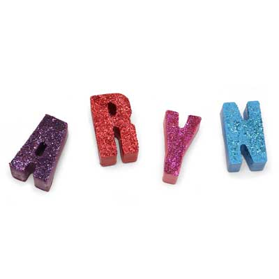 Name Crayons with Glitter Letters for Kids (Per letter)