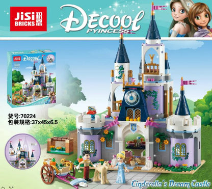 DIY 594 Pcs - Cinderella's Dream Castle Building Blocks Set Toy for Kids
