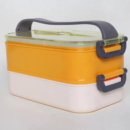 Double Layer Tiffin Lunch Box of Stainless Steel