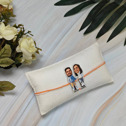 Babble Wrap Personalised Caricature Rakhi - Forever Together