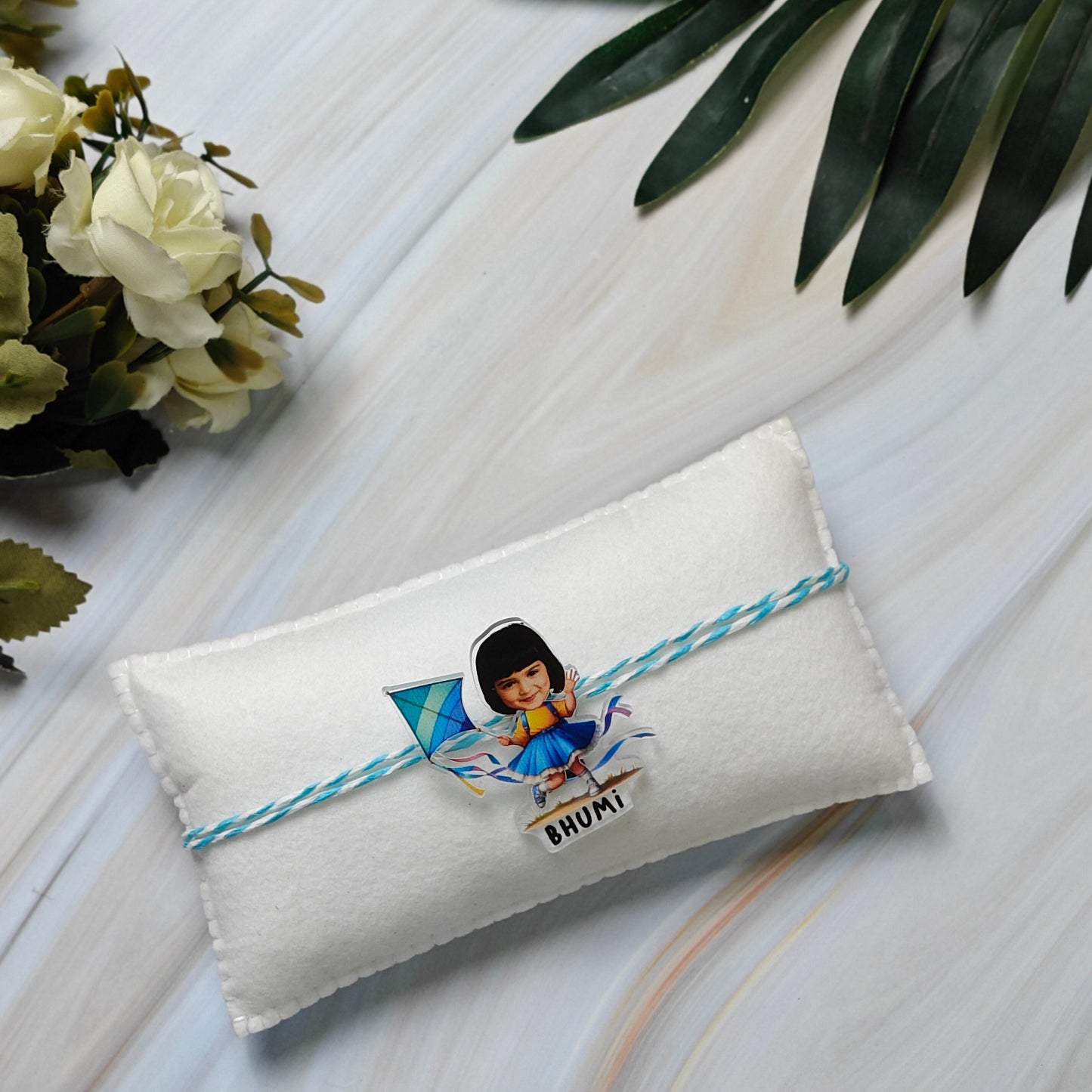 Babble Wrap Personalised Caricature Rakhi - SkyHigh