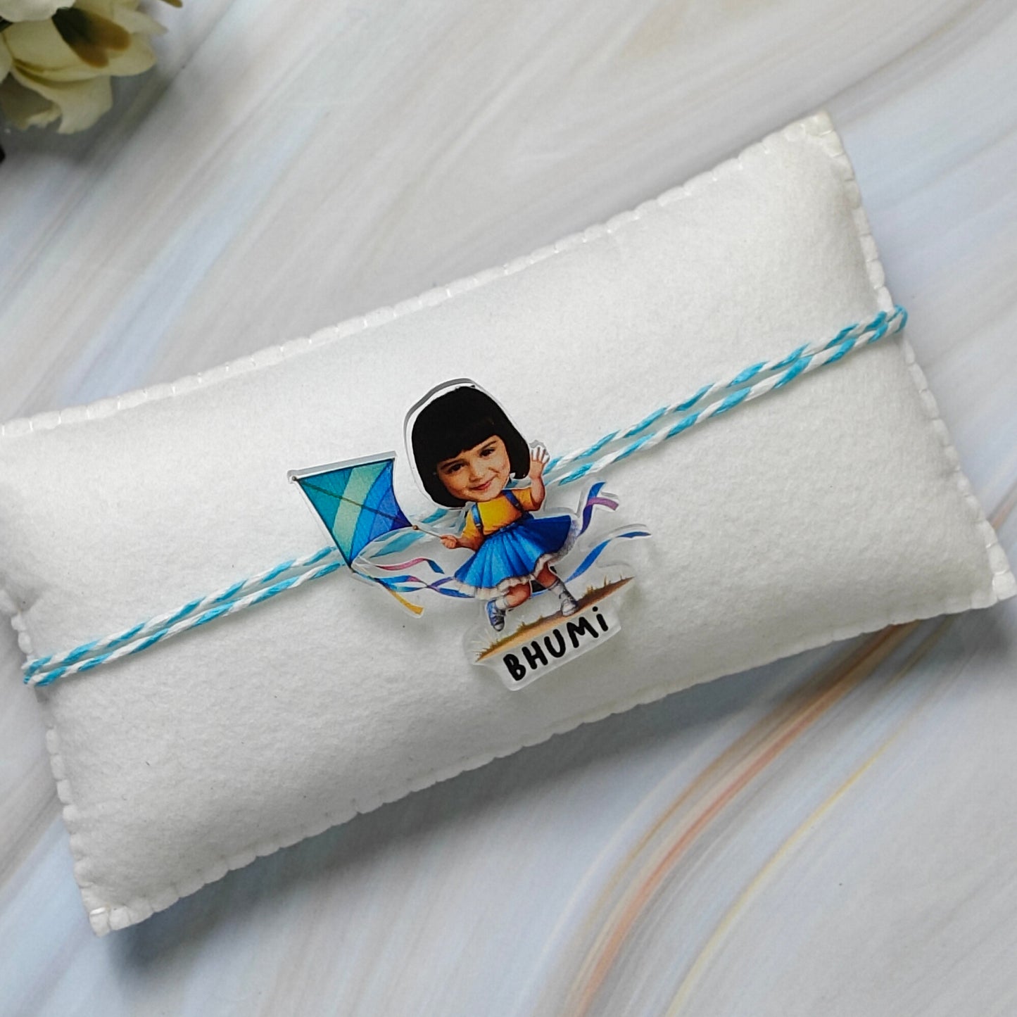 Babble Wrap Personalised Caricature Rakhi - SkyHigh