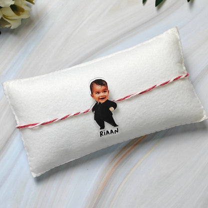 Babble Wrap Personalised Caricature Rakhi - Boss Baby