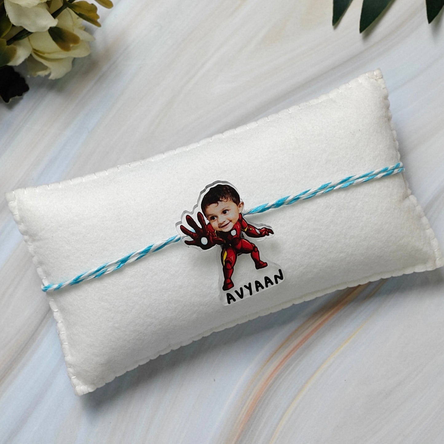 Babble Wrap Personalised Caricature Rakhi - Iron Man