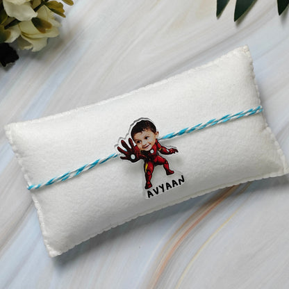 Babble Wrap Personalised Caricature Rakhi - Iron Man