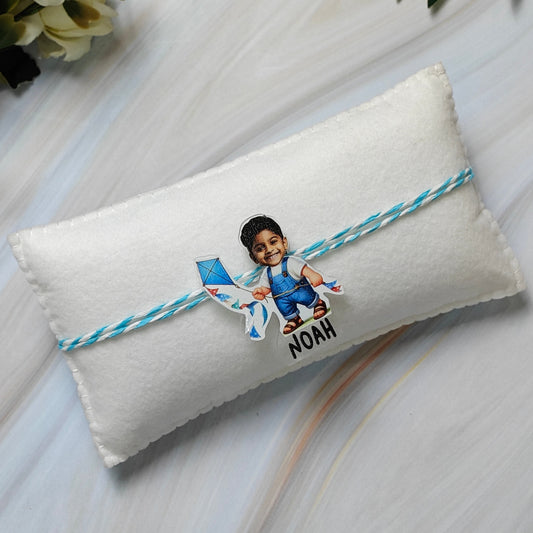 Babble Wrap Personalised Caricature Rakhi - FlyHigh