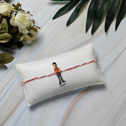 Babble Wrap Personalised Caricature Rakhi - Super Bhaiya