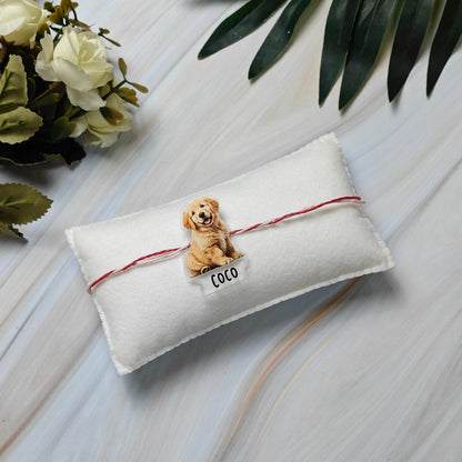 Babble Wrap Personalised Caricature Rakhi - Paws & Promises