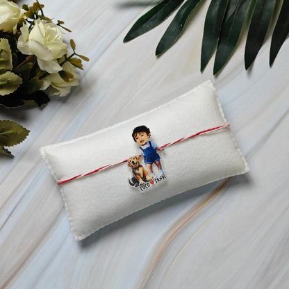Babble Wrap Personalised Caricature Rakhi - Bark & Bond