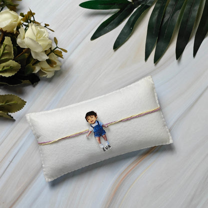 Babble Wrap Personalised Caricature Rakhi - Playful Angel