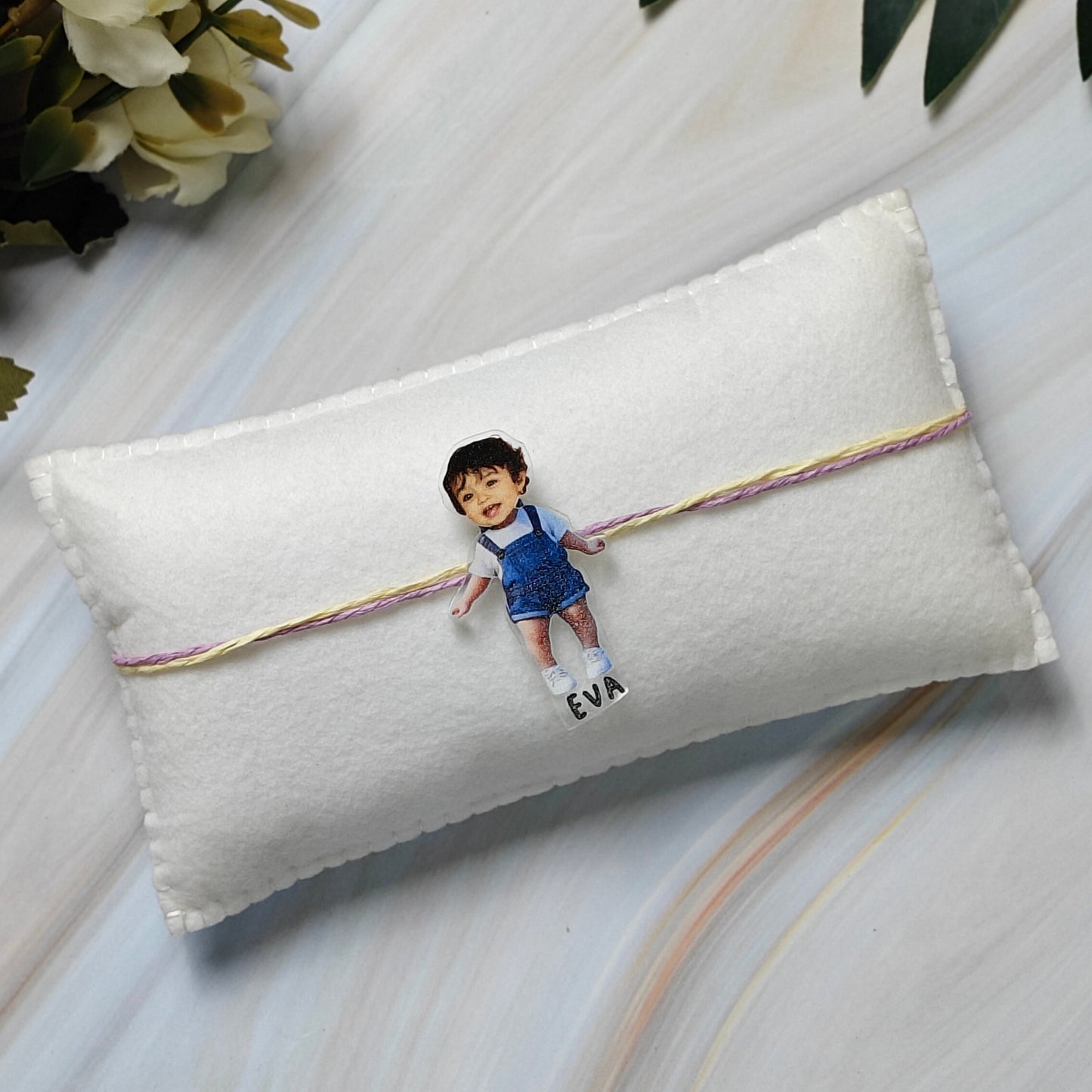 Babble Wrap Personalised Caricature Rakhi - Playful Angel
