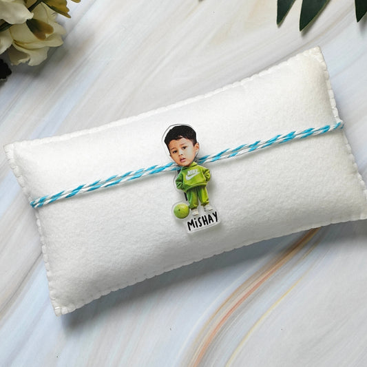 Babble Wrap Personalised Caricature Rakhi - Swag Master