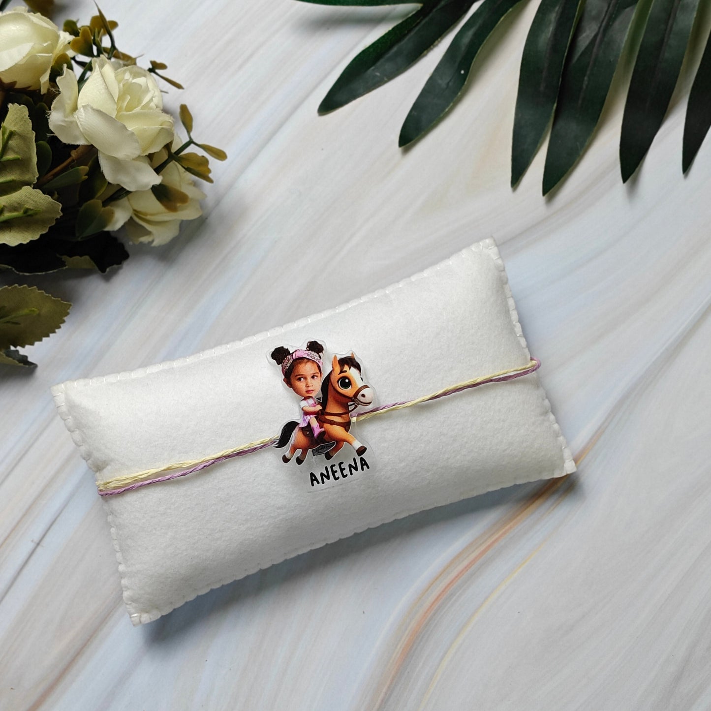 Babble Wrap Personalised Caricature Rakhi - Riding High
