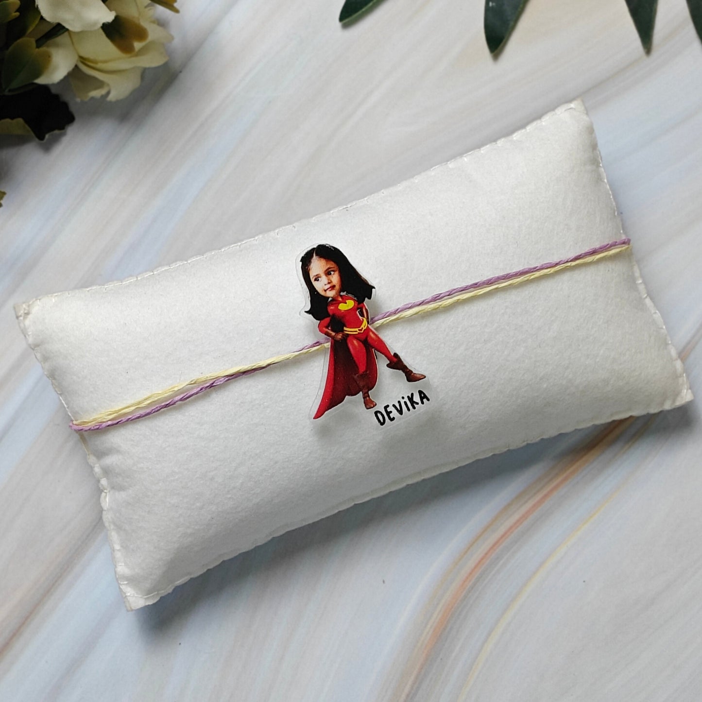 Babble Wrap Personalised Caricature Rakhi - Super Girl