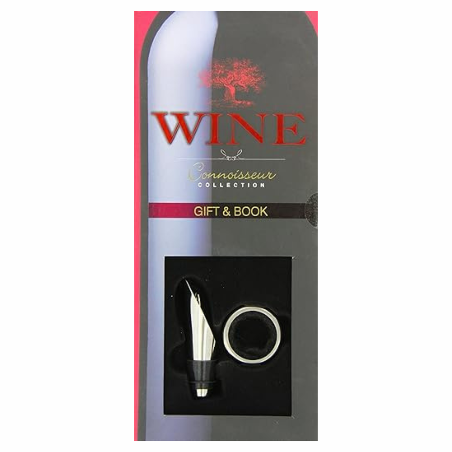 Wine Connoisseur Collection Gift & Book: Book and Bottle Stopper