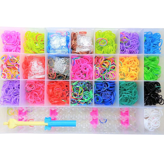 DIY Loom Band Kit -  Colorful Rubber Bands with Accessories