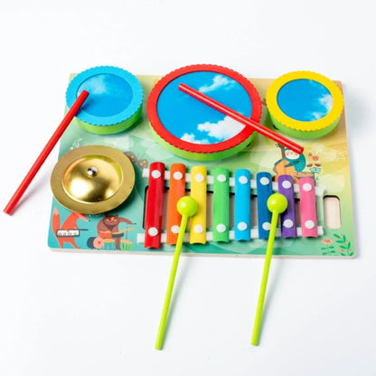 Playing Drum and Zither In One for Kids