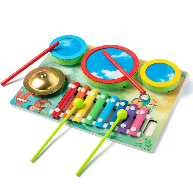 Playing Drum and Zither In One for Kids
