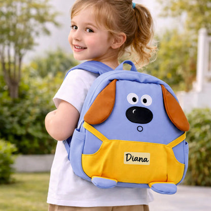 Little Paws Preschool Adventure Collection - Bubbles Blue Overalls Backpack