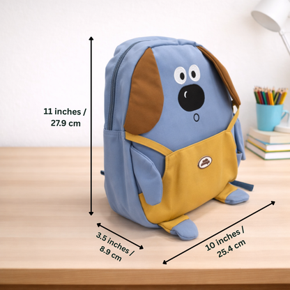Little Paws Preschool Adventure Collection - Bubbles Blue Overalls Backpack