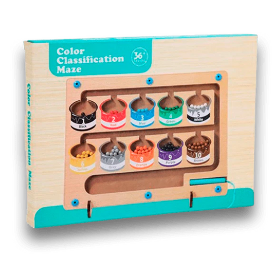 Magnetic Color and Number Classification Maze