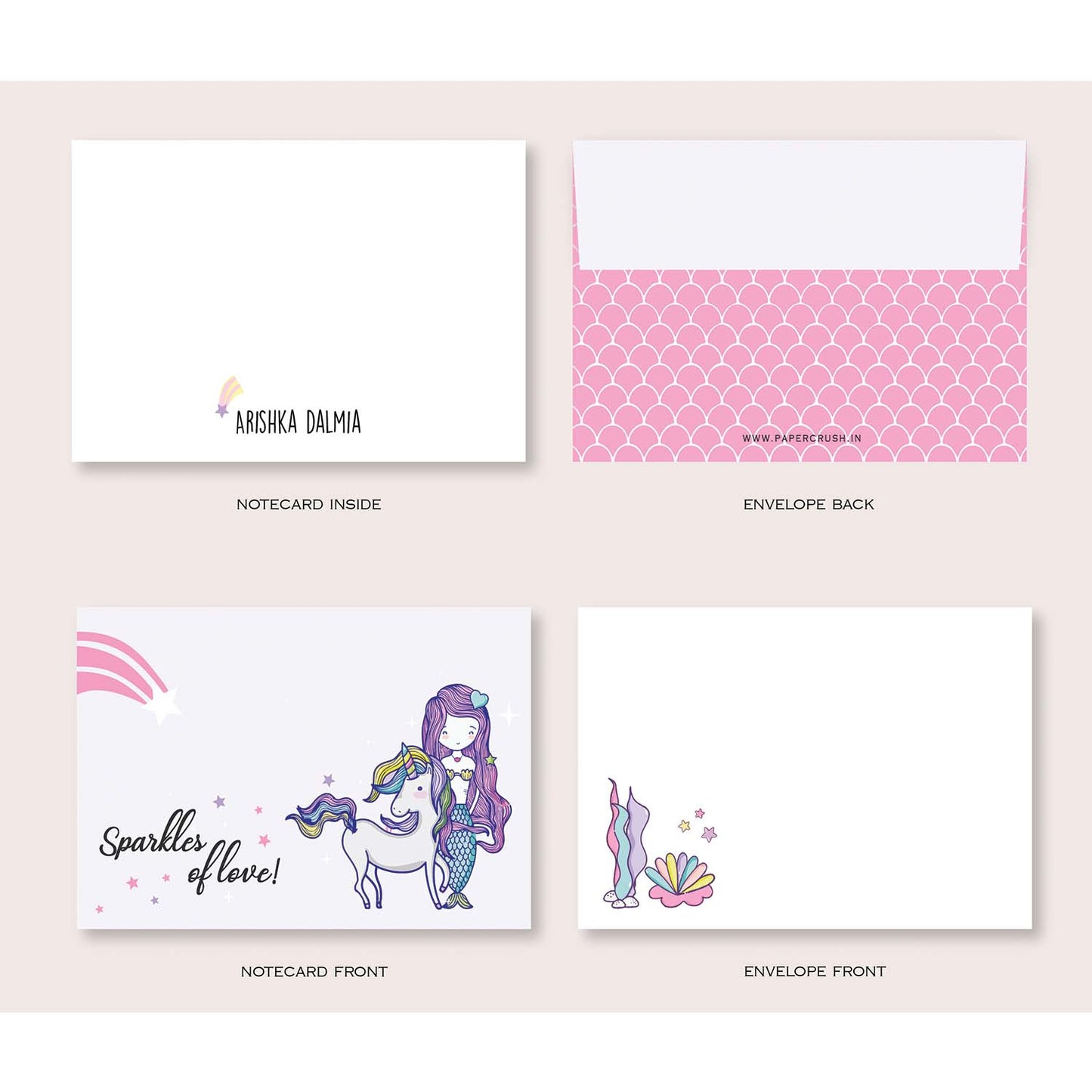 Folded-Notecards + Envelopes - Set of 25