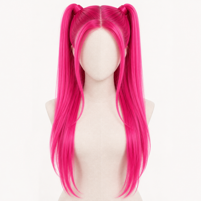Mira K-Pop Star Pink Ponytail Wig