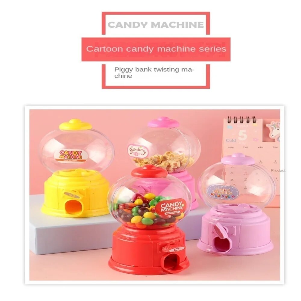 Cute Sweets Mini Candy Machine with Piggy Bank for Kids