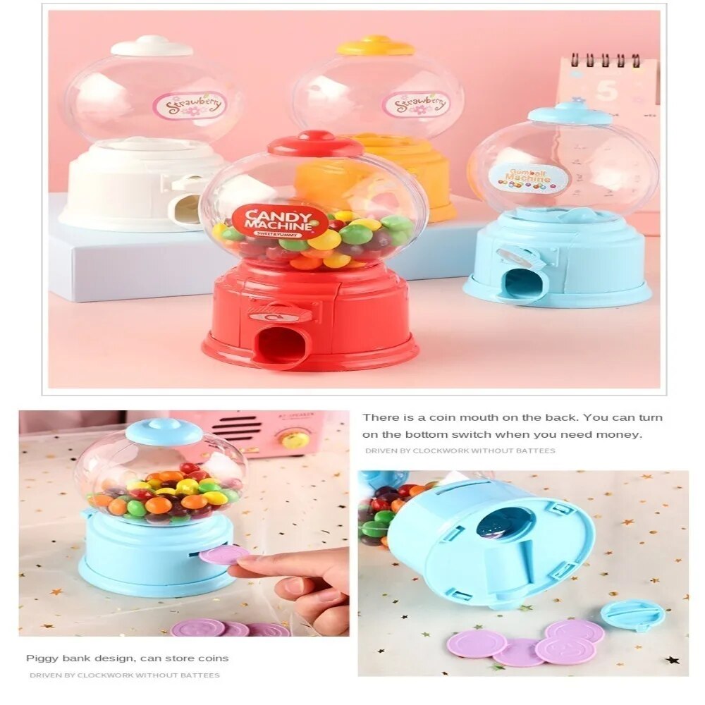 Cute Sweets Mini Candy Machine with Piggy Bank for Kids