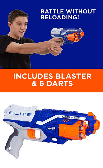Nerf N-Strike Elite Disruptor | 6-Dart Rotating Drum, Slam Fire