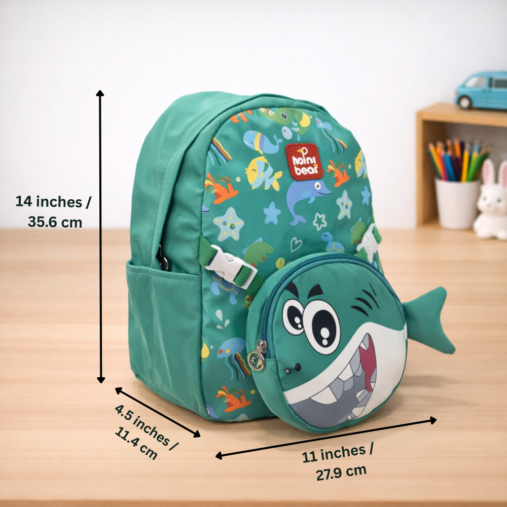Ocean Explorer For Todlers & Kids - Jolly Green Shark Backpack