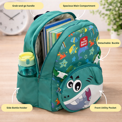 Ocean Explorer For Todlers & Kids - Jolly Green Shark Backpack