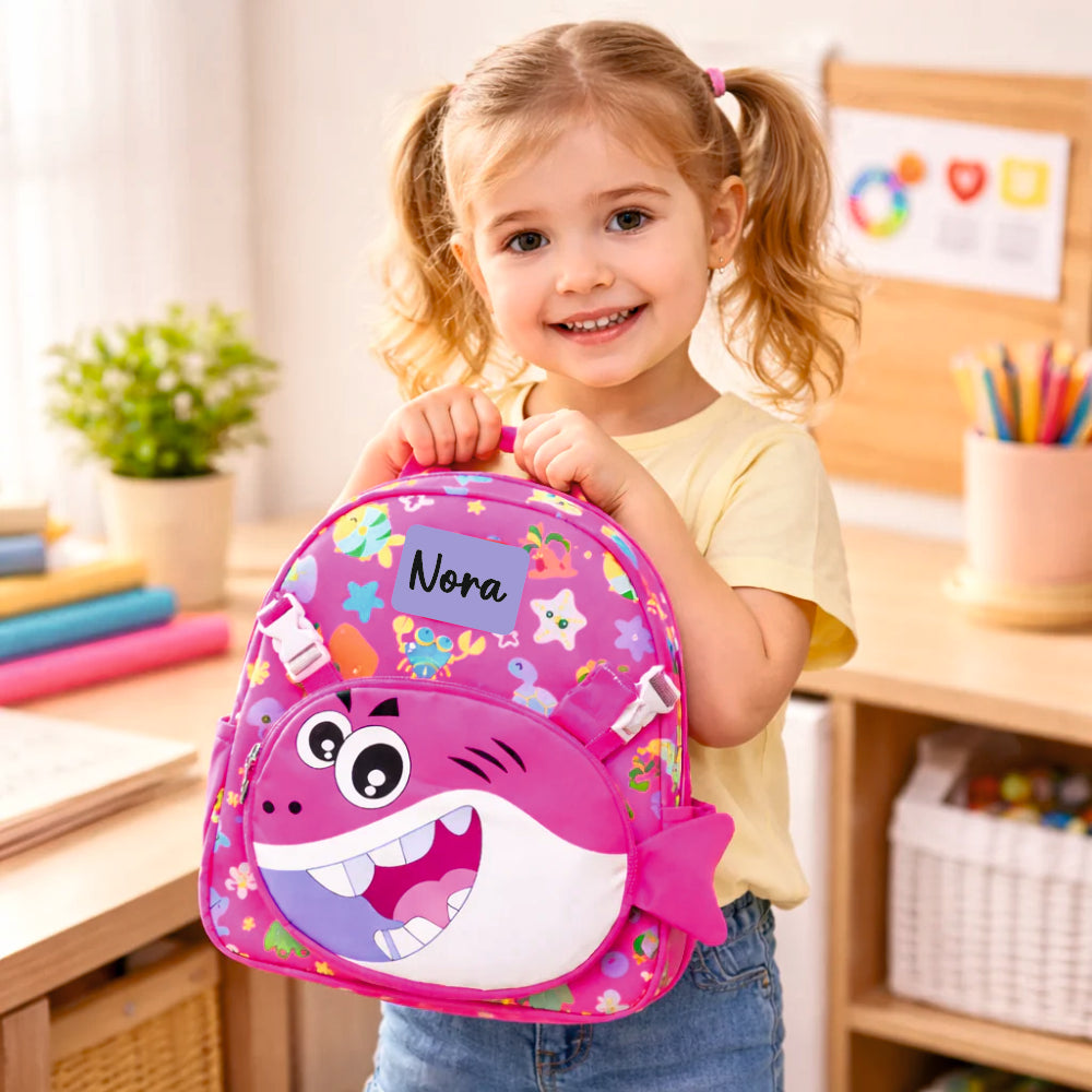 Ocean Explorer For Todlers & Kids - Sunny Pink Shark Backpack