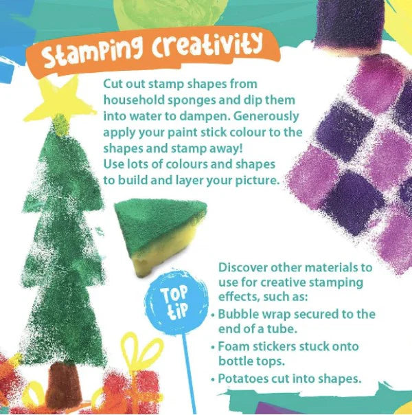 Paint Pop: Assorted Colors Quick Dry Paint Sticks, Pack of 24