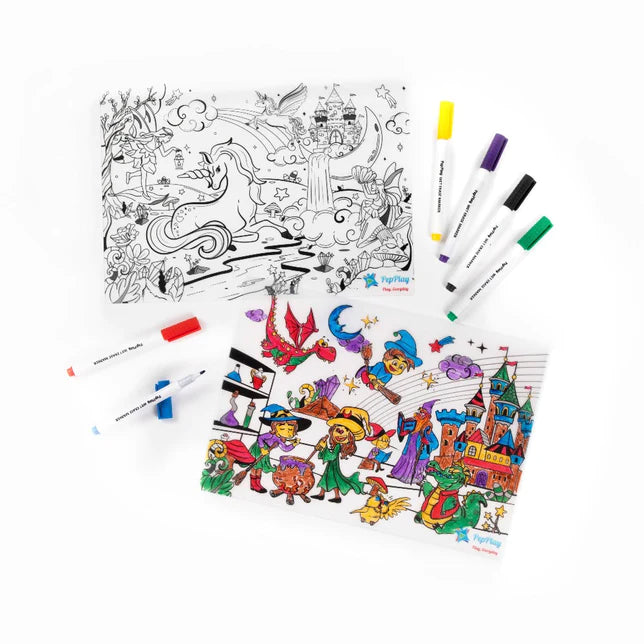 Different Theme Doodle Placemats - Travel Pack