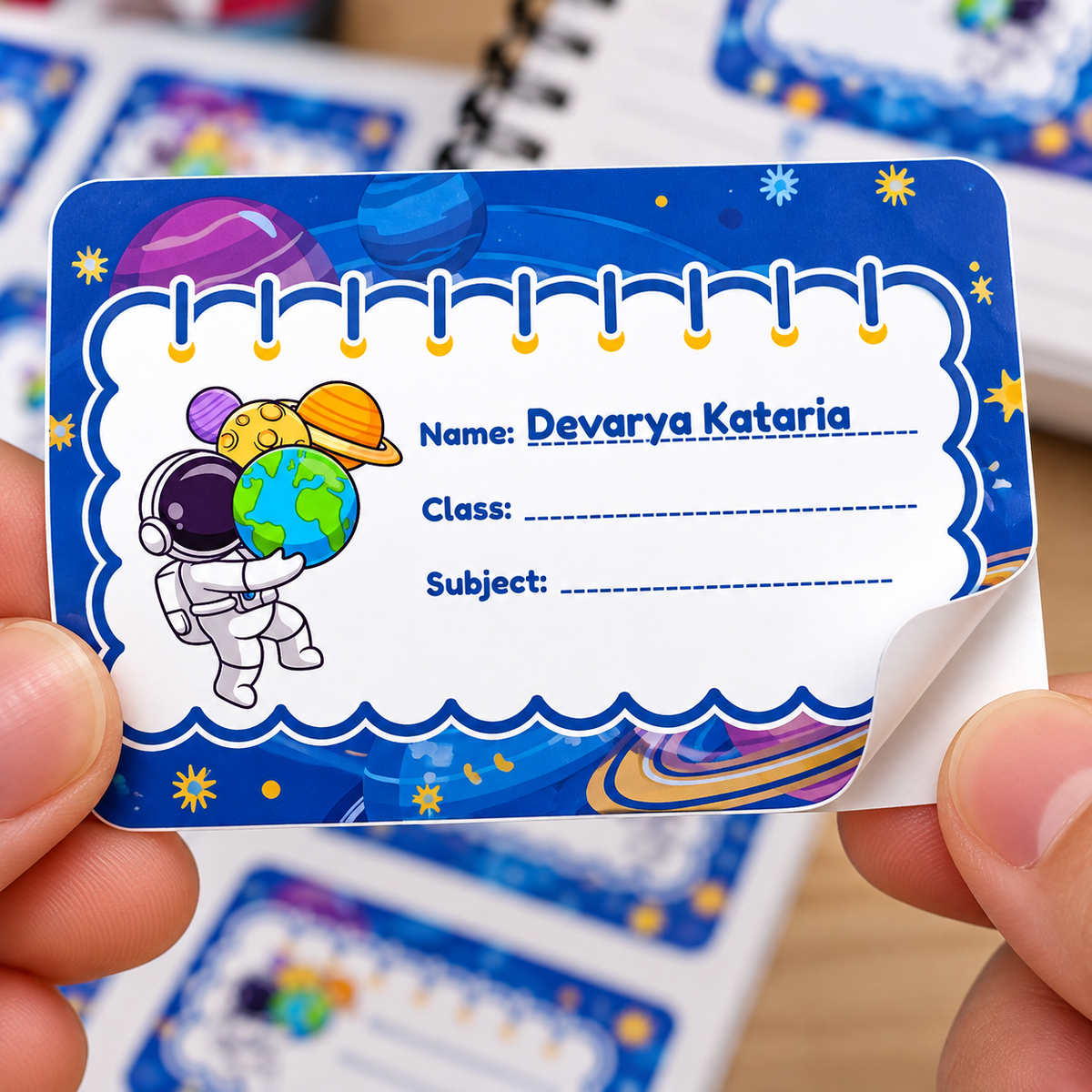 Personalised Book Name Labels for Kids | Little Astronaut