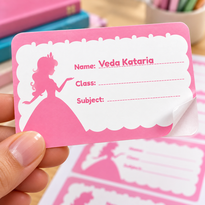 Personalised Book Name Labels for Kids | Princess