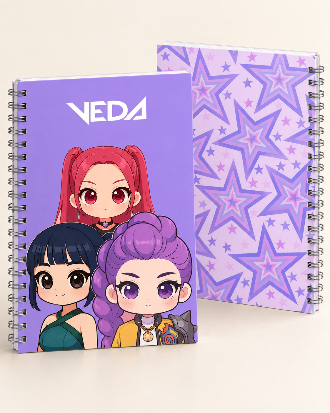 Personalised Character Trio Spiral Notebook for Kids