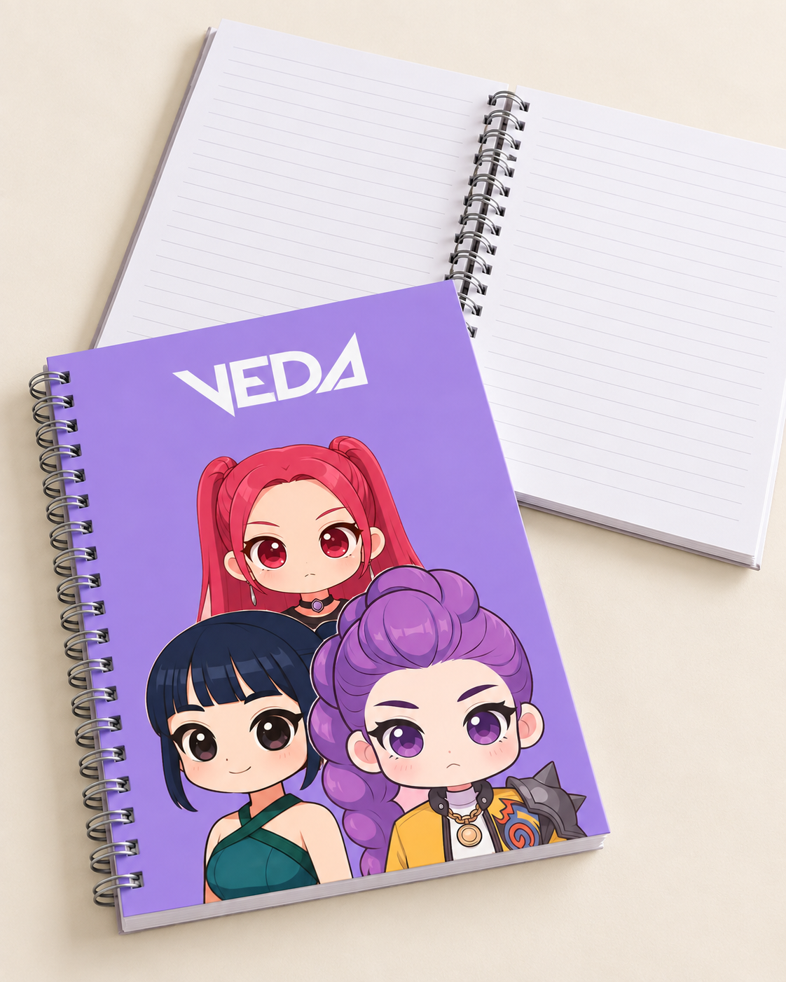 Personalised Character Trio Spiral Notebook for Kids