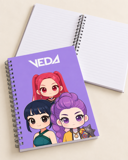 Personalised Character Trio Spiral Notebook for Kids